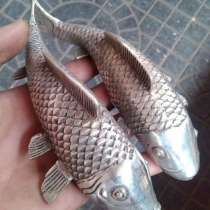 Две фигуры рыб фэн-шуй, тибетское серебро, в Барнауле