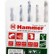 Набор сверл Hammer No14 hex (5шт.) 4-8мм, в Санкт-Петербурге