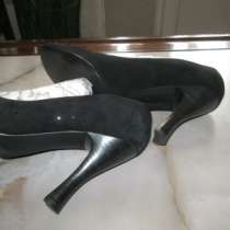 Чёрные замшевые туфли (ФРГ) р.38 Mascotte, в Краснодаре