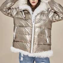 Пуховик с натуральной овчиной, в Москве