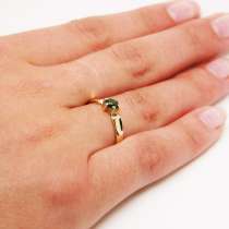 Золотое кольцо с Хромдиопсидом Ф 4.1 мм., в Москве