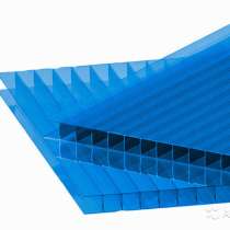 Сотовый поликарбонат 10 мм Синий Люкс, в Краснодаре