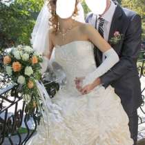 Нежное свадебное платье цвета шампань, в Краснодаре