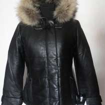 Кожаная куртка Ledy mabrun с мехом. Новая, 52-54 размер, в Омске