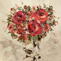 Картина маслом. Цветы. Мастихином, в Москве