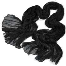Чёрный шарф - палантин (не требует глажки), в Перми