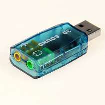 Адаптер-Конвертер Звуковой Карты USB 2.0 х 3.5 mm, в Брянске