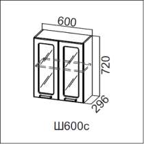 Шкаф 600 стекло кухни Модерн, в Кемерове