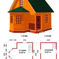Брусовой дачный домик 6*6 м. 2 этажа. Ленточный фундамент, в Красноярске