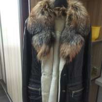 Куртка зимняя кожаная, с натуральными мехами, в Брянске
