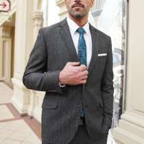 Мужской костюм купить из шерстяной итальянской модной ткани, в Москве