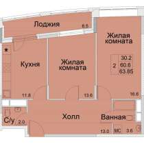 2-х комнатная квартира улица Советская, дом 1, площадь 63,85, в Королёве