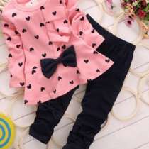 Комплектдля девочки розовый с сердечками , размер 3Т., в Санкт-Петербурге