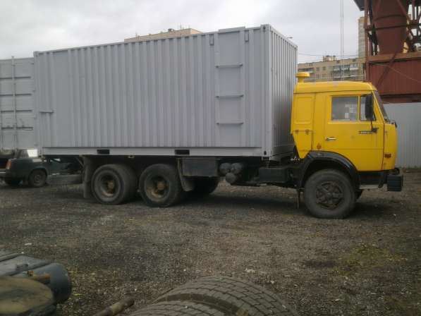 КАМАЗ кабина жолтого цвета кузов контейнер в Москве