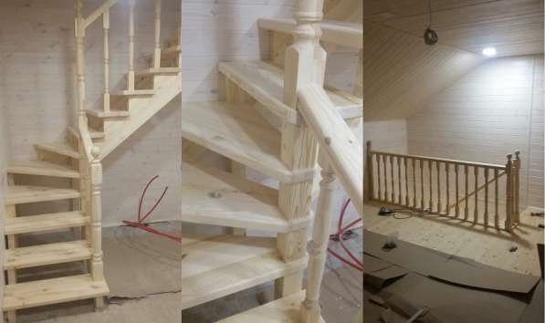 Установка деревянных лестницы в Кирове фото 3