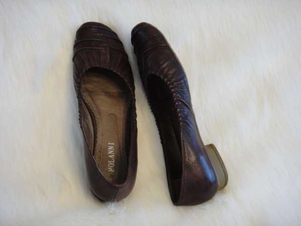 Туфли темно-коричневые, нат. кожа, 38р.