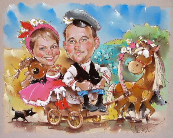 Шаржи по фото на заказ в Москве фото 7