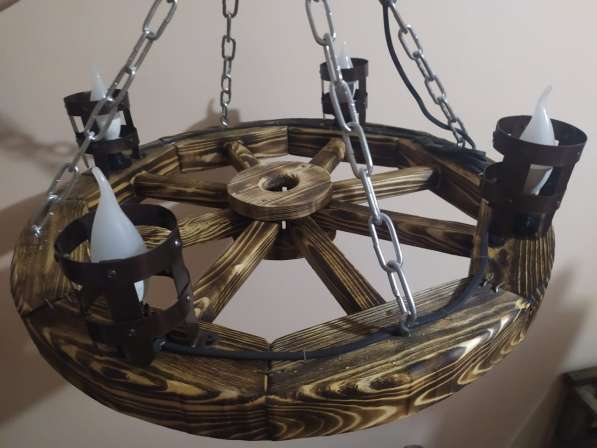 Люстра потолочная колесо в Москве фото 7