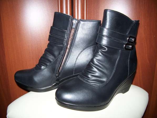 Женские черные ботинки утепленные, очень удобные