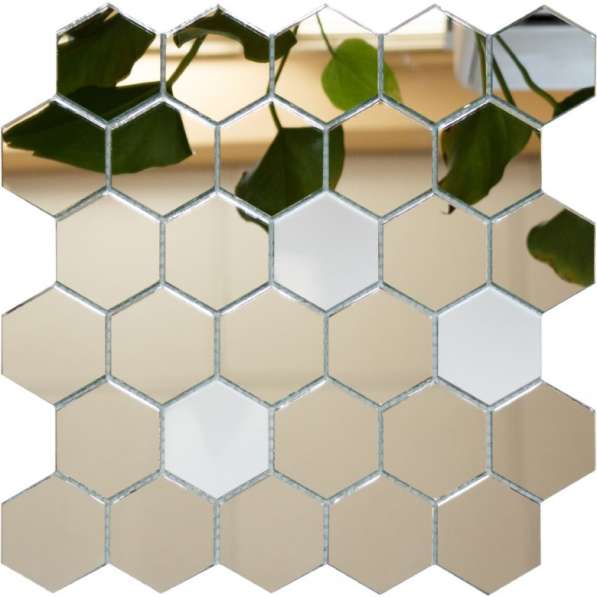 Мозаика зеркальная сотами (шестиугольником)