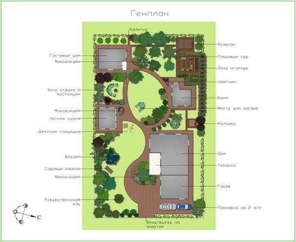 Экспресс-дизайн ландшафта садового участка в Одинцово фото 7