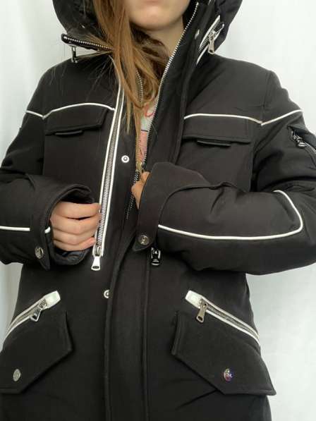 Куртка зимняя чёрная CDL с капюшоном 44 46 размер