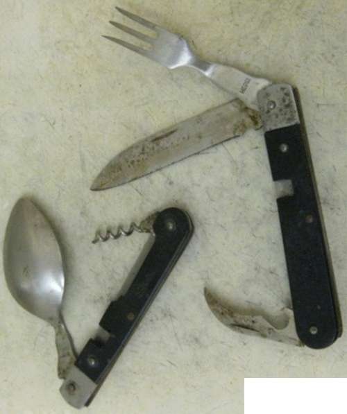 Набор для туриста нож вилка открывашка СССР