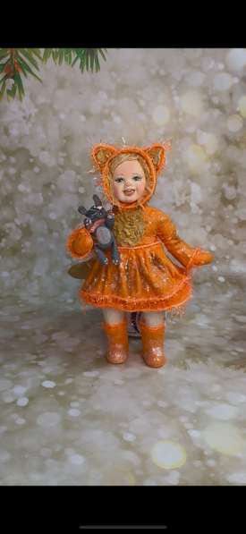 Елочная игрушка из ваты