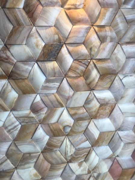 Мозаика из природного камня оникса травертина мрамора в Сочи фото 11