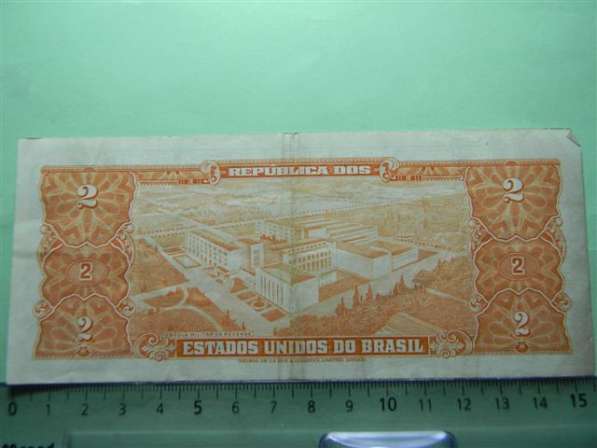 Банкнота.1 и 2 крузейро, Бразилия, Brazil, 1956 и 1955гг в фото 4