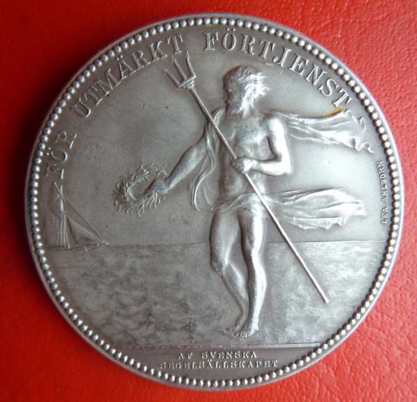 Швеция медаль За труды и отвагу на море 1832 г. Оскар серебр в Орле фото 4