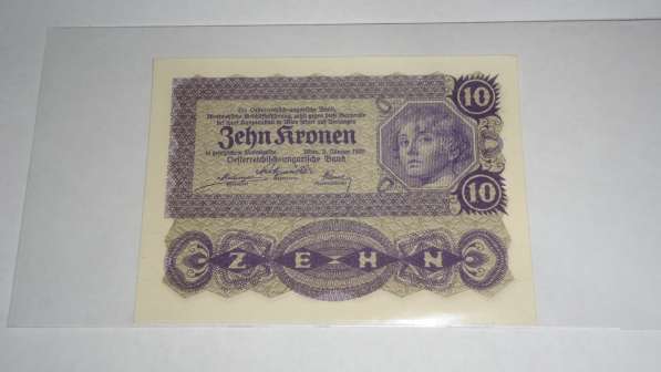 Австрия, 10 крон, 1922 г., Unc