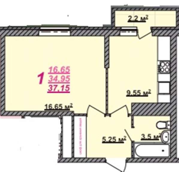 Продам однокомнатную квартиру в Тверь.Жилая площадь 37 кв.м.Этаж 14.Есть Балкон. в Твери фото 13