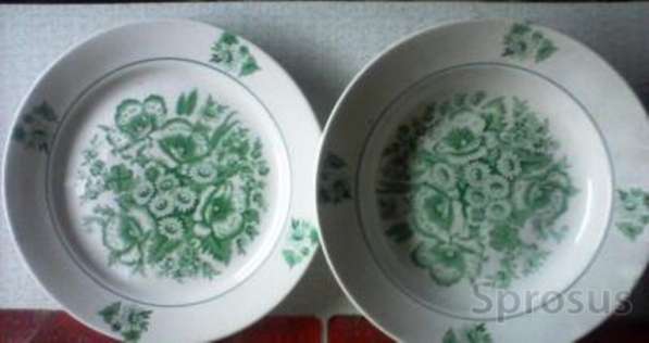 Тарелки Зеленые Цветы суповые и десертные