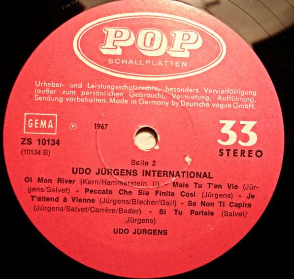 Пластинка виниловая Udo Jürgens ‎- International в Санкт-Петербурге фото 3
