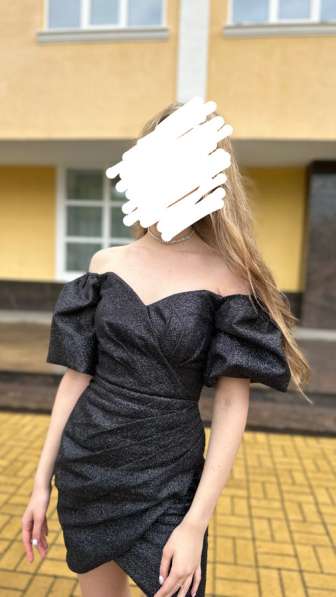 Вечернее платье черное, блестящее 42 размера в Чехове