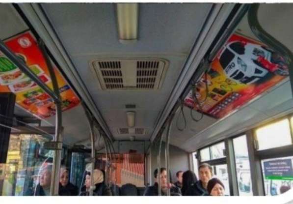 Avtobuslarda reklama. Реклама на автобусax в фото 3