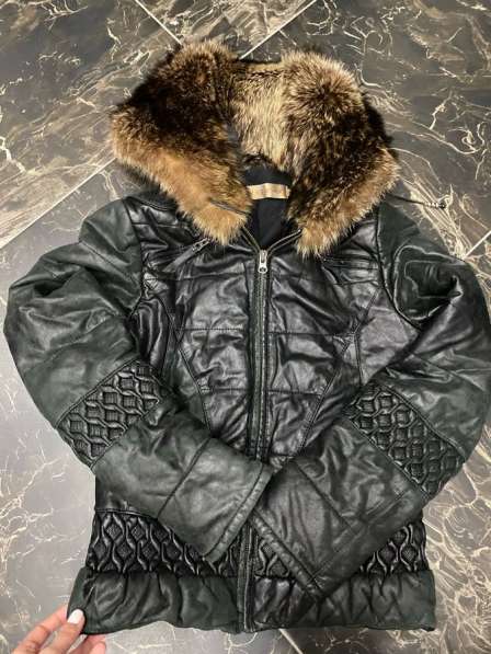Куртка кожаная мех натуральный