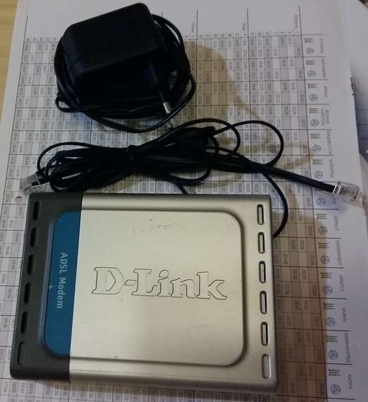 Модем D-Link DSL-300T в комплектации как на фото