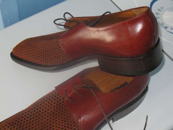Мужские кожаные ботинки элитного бренда BRAUDE Италия