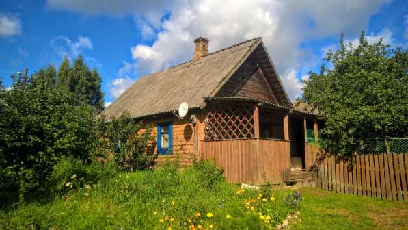 Добротный дом с баней и хоз-вом на хуторе под Печорами