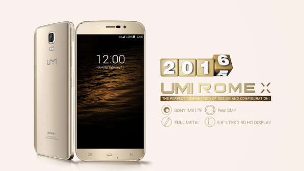 Смартфон UMI ROME X 1/8Gb Gold в фото 4
