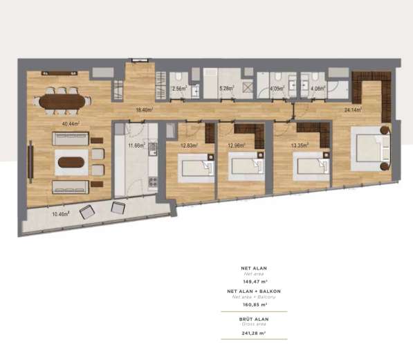 5-к. квартира 242м² Турция, Стамбул, Шишли в фото 10