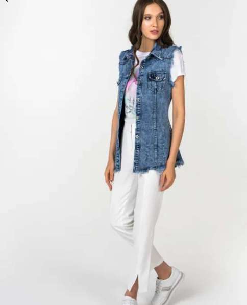 Жилетка джинсовая в Москве фото 3