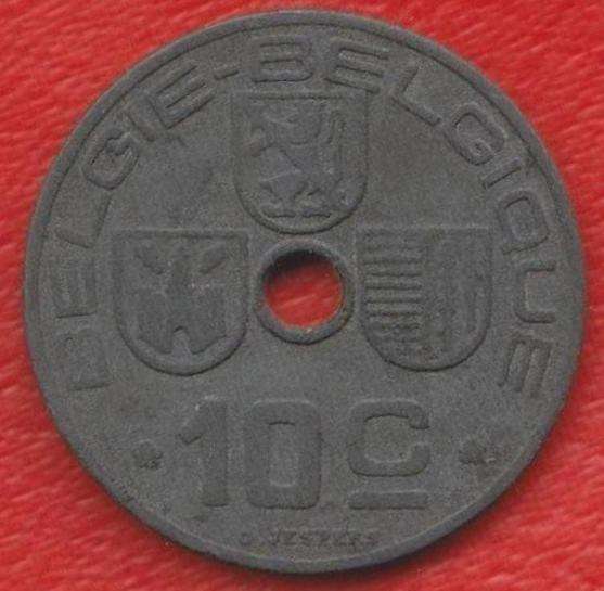 Бельгия 10 сантимов 1941 г немецкая оккупация