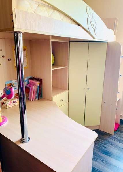 Кровать-чердак с рабочей зоной для школьника в Копейске