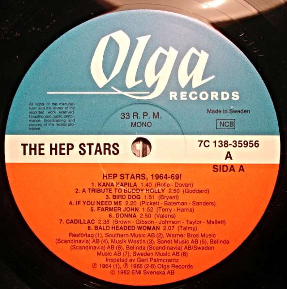Пластинка виниловая The Hep Stars ‎– Hep Stars, 1964-69! в Санкт-Петербурге фото 6