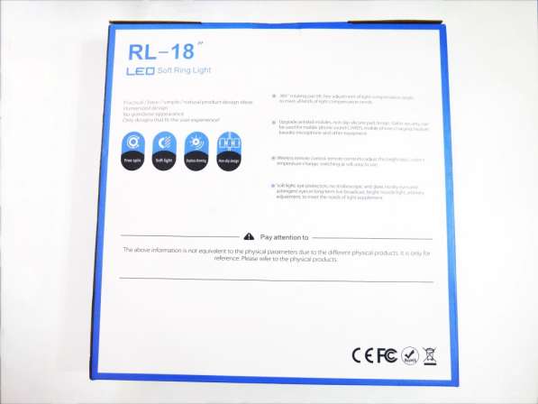 Кольцевая LED лампа RL-18 45см 220V 3 крепл. тел. + пульт в фото 9