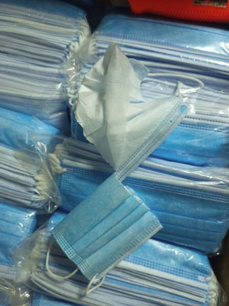 Маски защитные трехслойные оптом в Москве фото 3