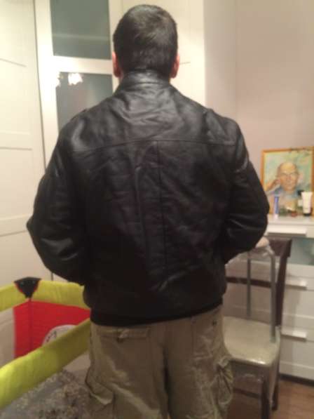 Кожаная куртка мужская размер XL